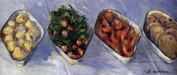 Hors D Oeuvre still life Gustave Caillebotte Oil Paintings